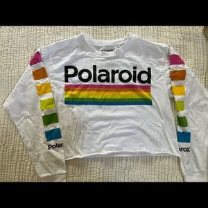 POLAROID long sleeve crop top